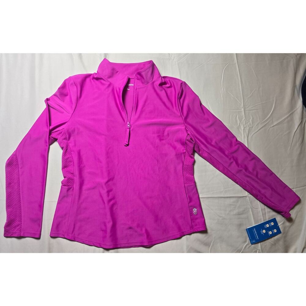 Free Country Magenta UPF 50 Active Pullover Women's Small NWT Stretch - Picture 3 of 8